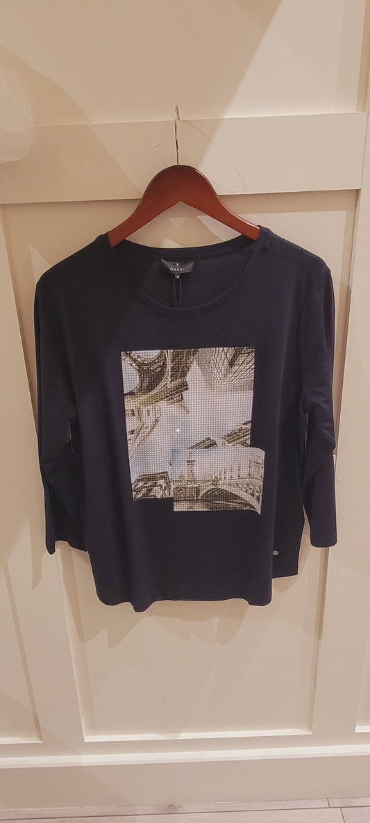Night Sky Shirt with Paris Print