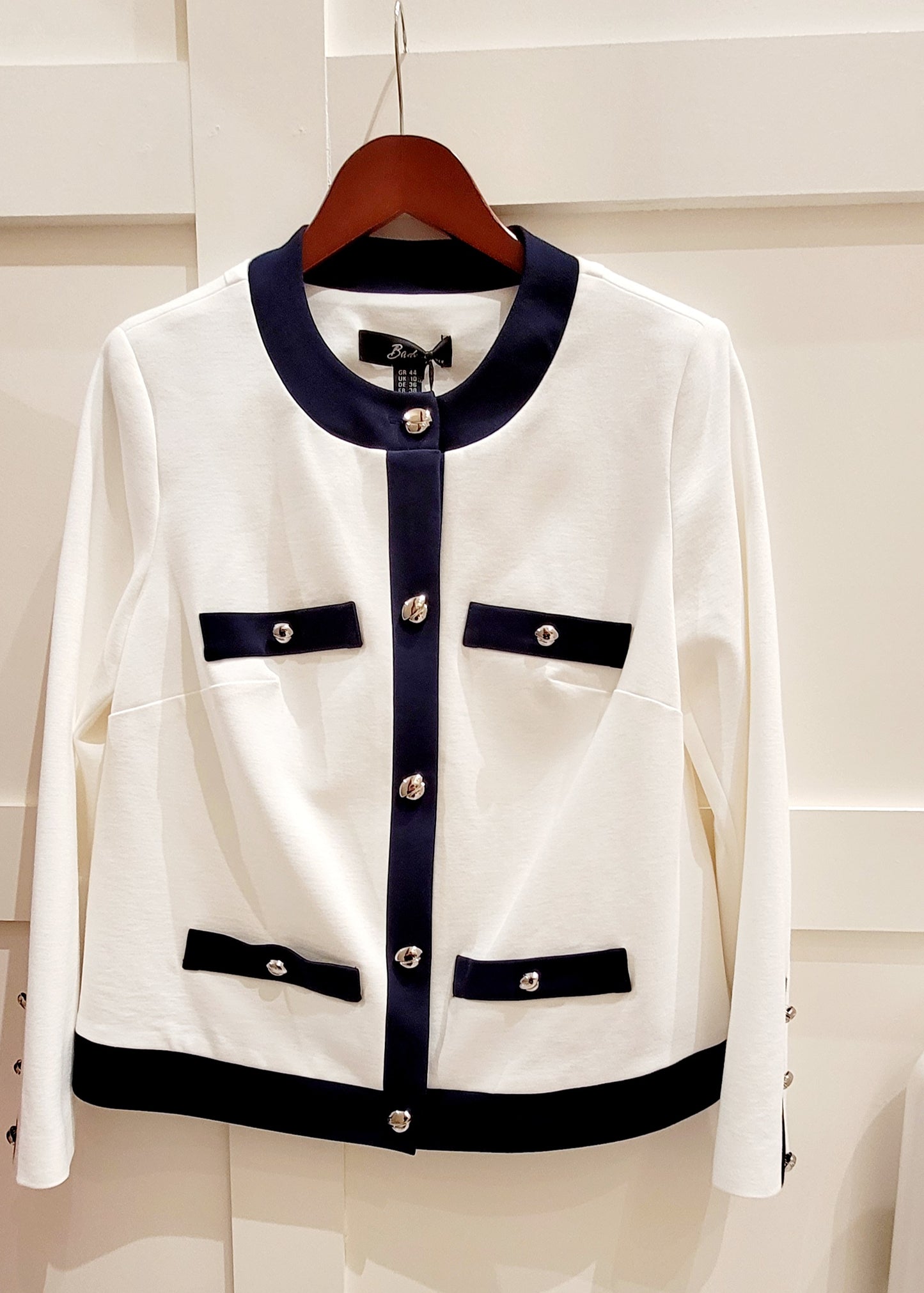 Cream and Navy Jacket