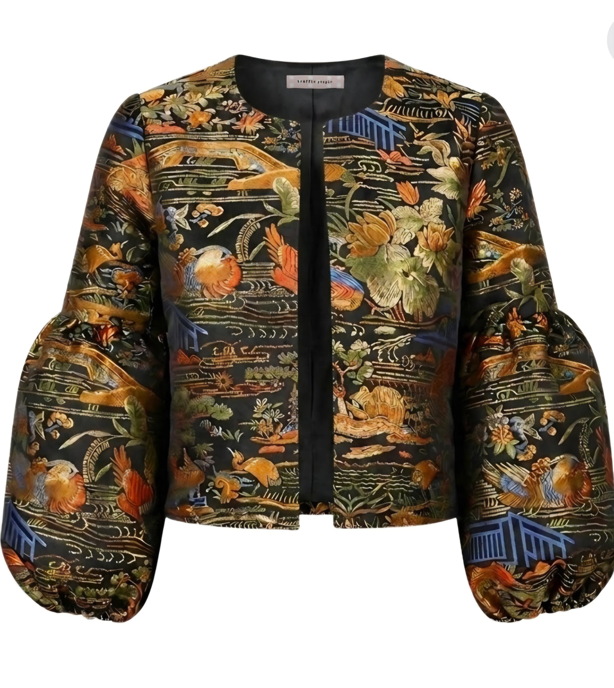 Claude Black Multicolour Cropped Jacket