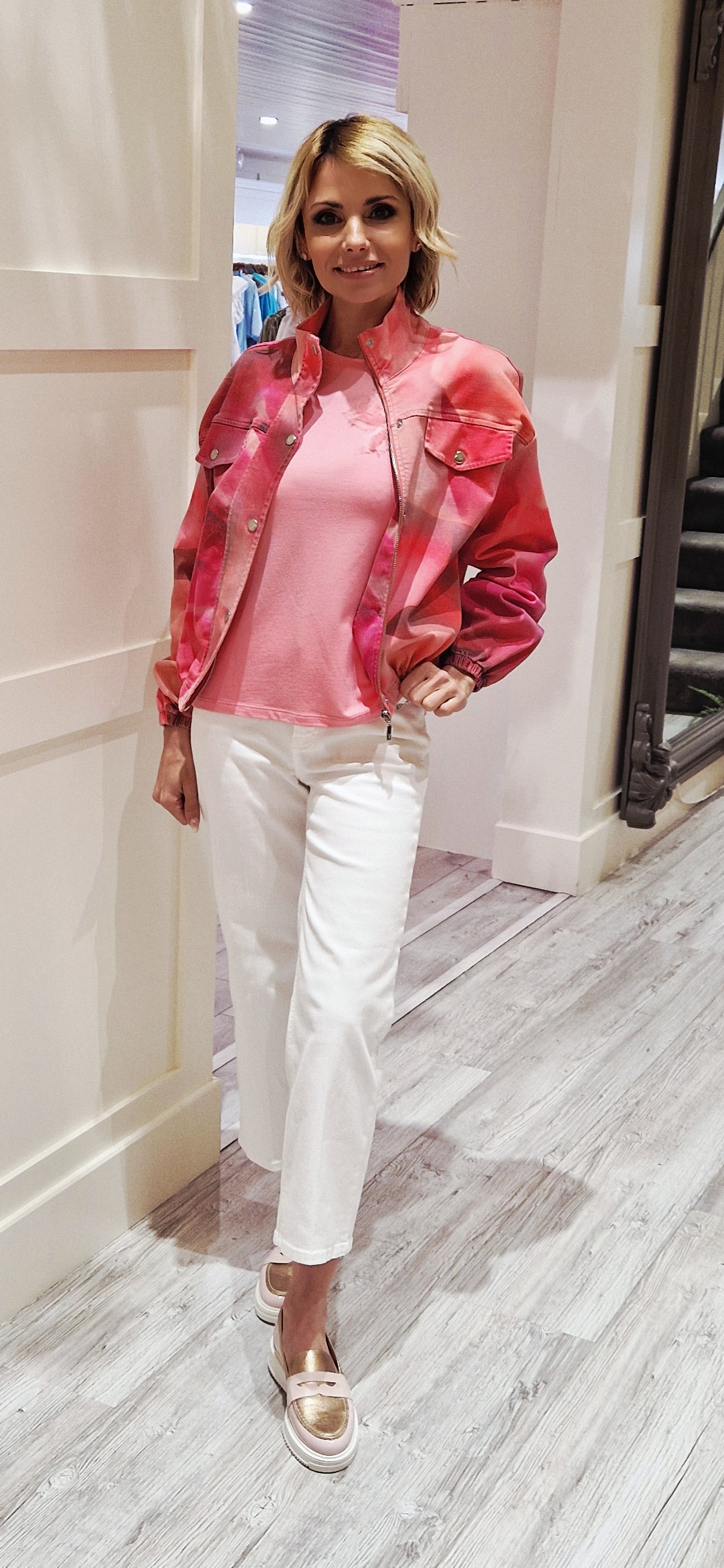 Jacket With Allover Pattern