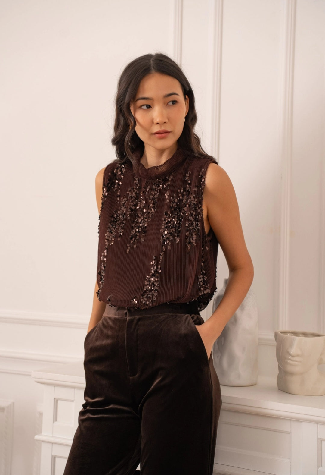 Brown Velvet Classic Jacket