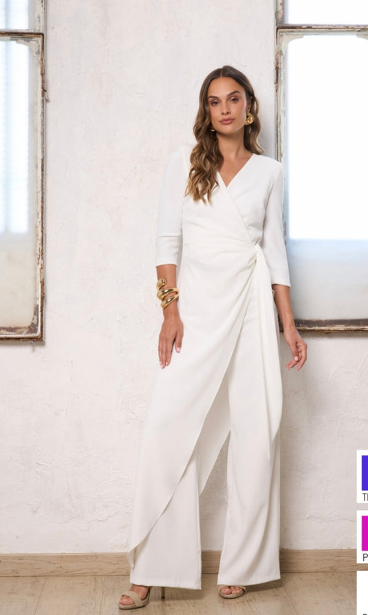 Ivory 2 Piece Trouser Suit