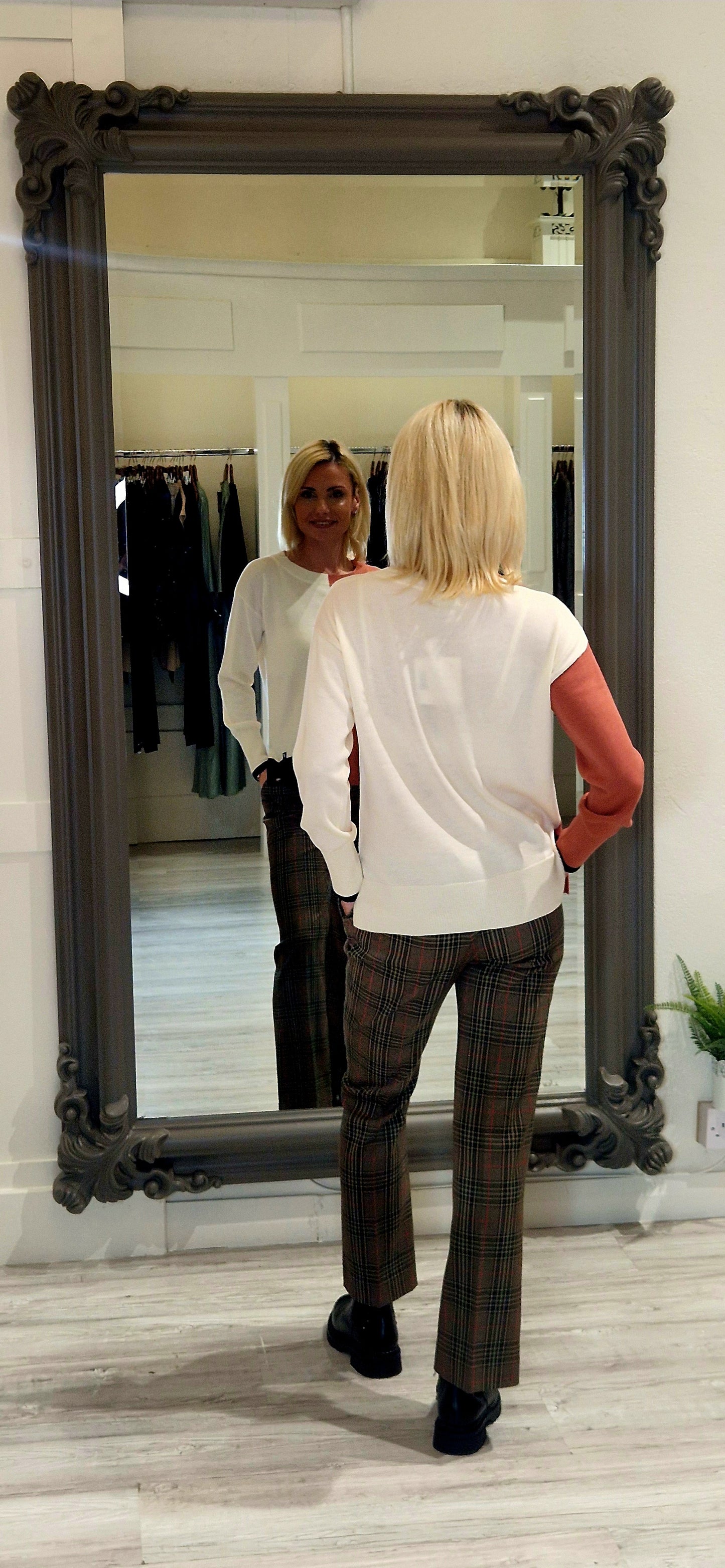 Brown and Green Check Trousers