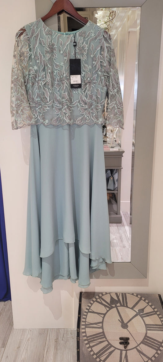 Mary Duck Egg Lace Dress