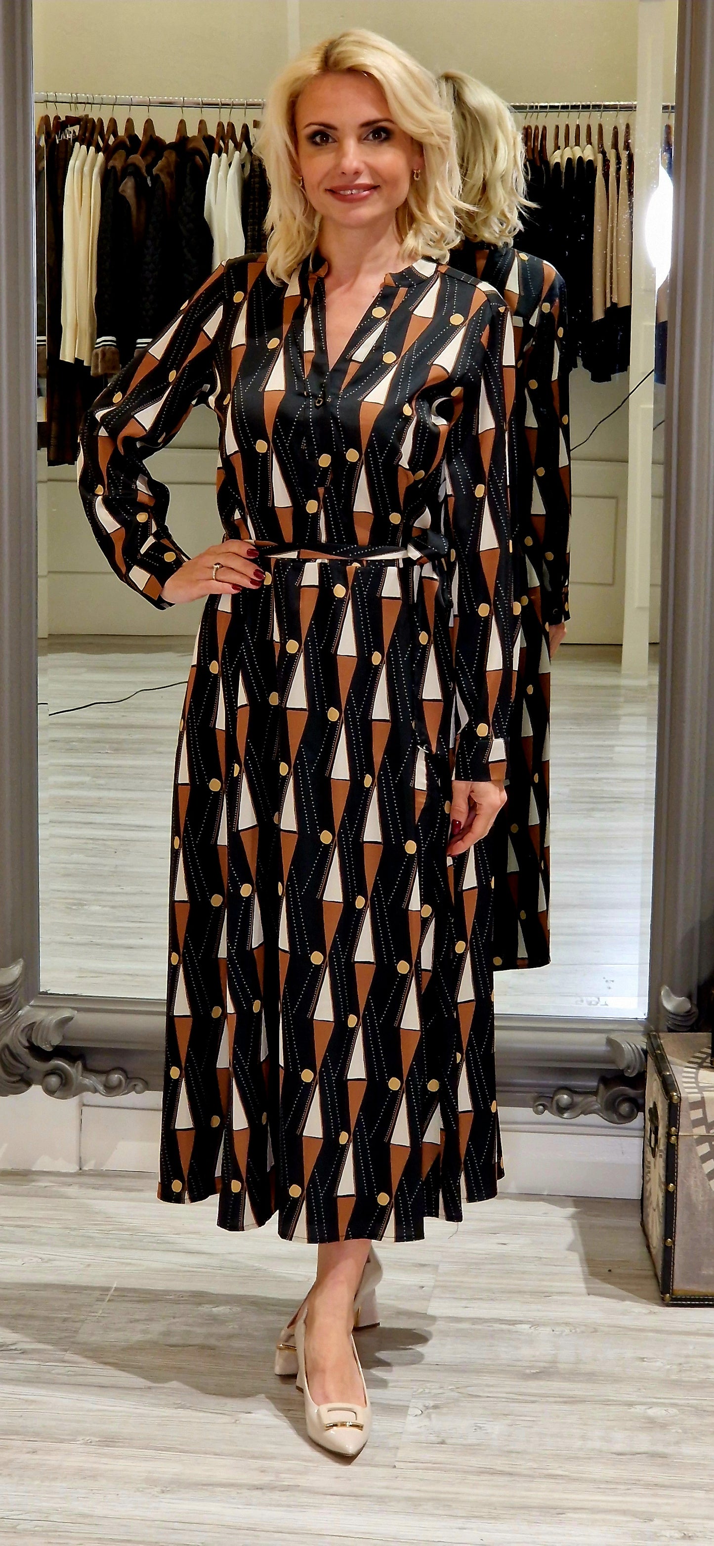 Multicolour Midi Dress