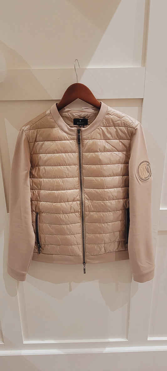 Cinnamon Quilted Jacket With Neoprene