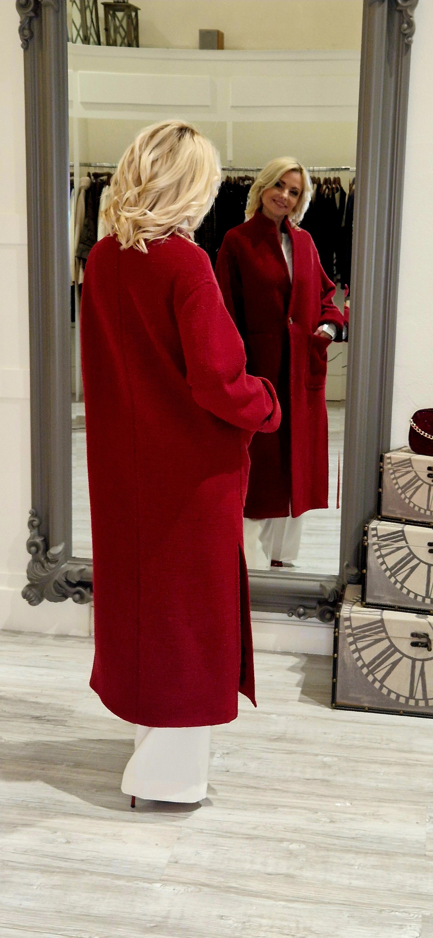 Deep Red Classical Coat