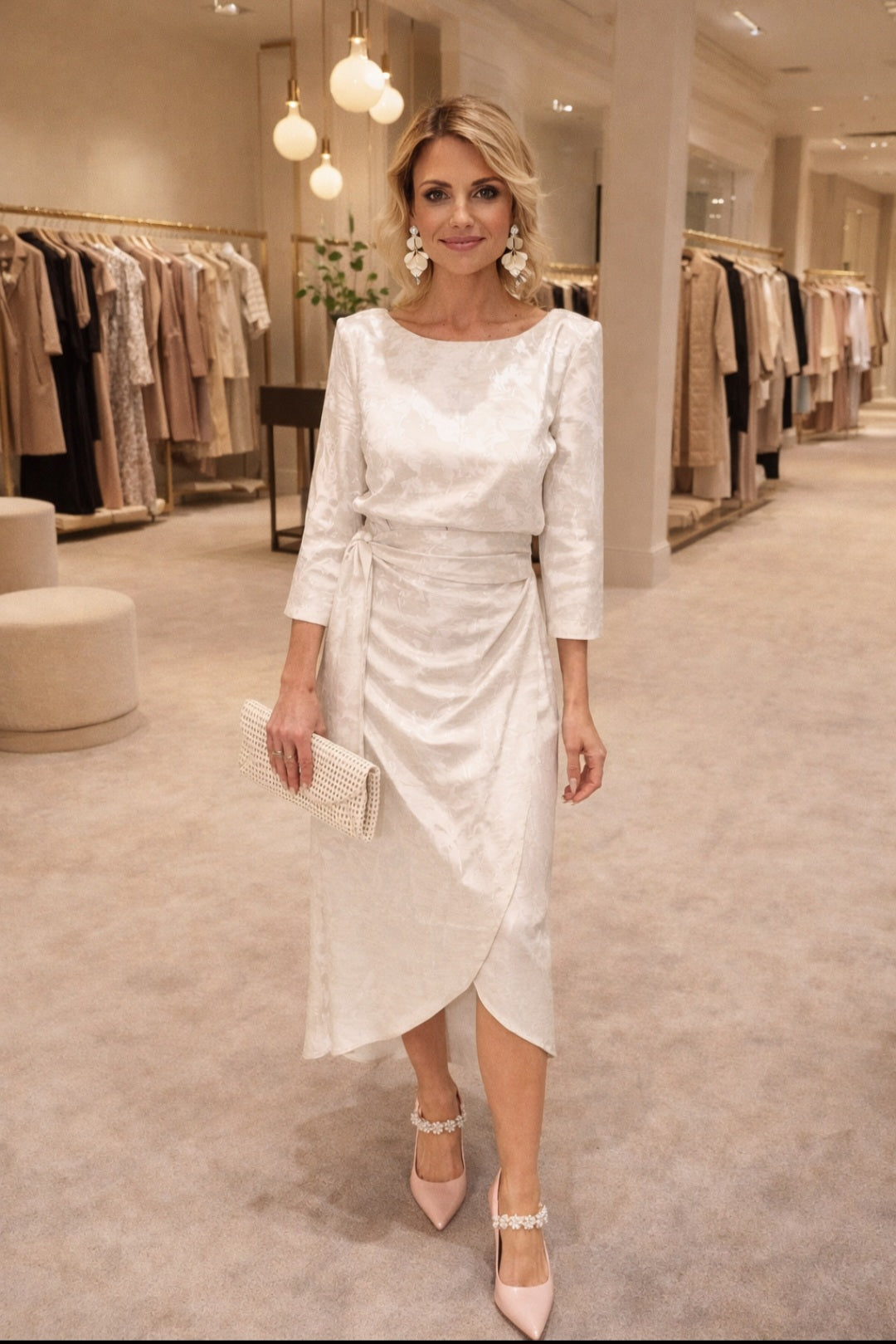 Champagne Midi Dress