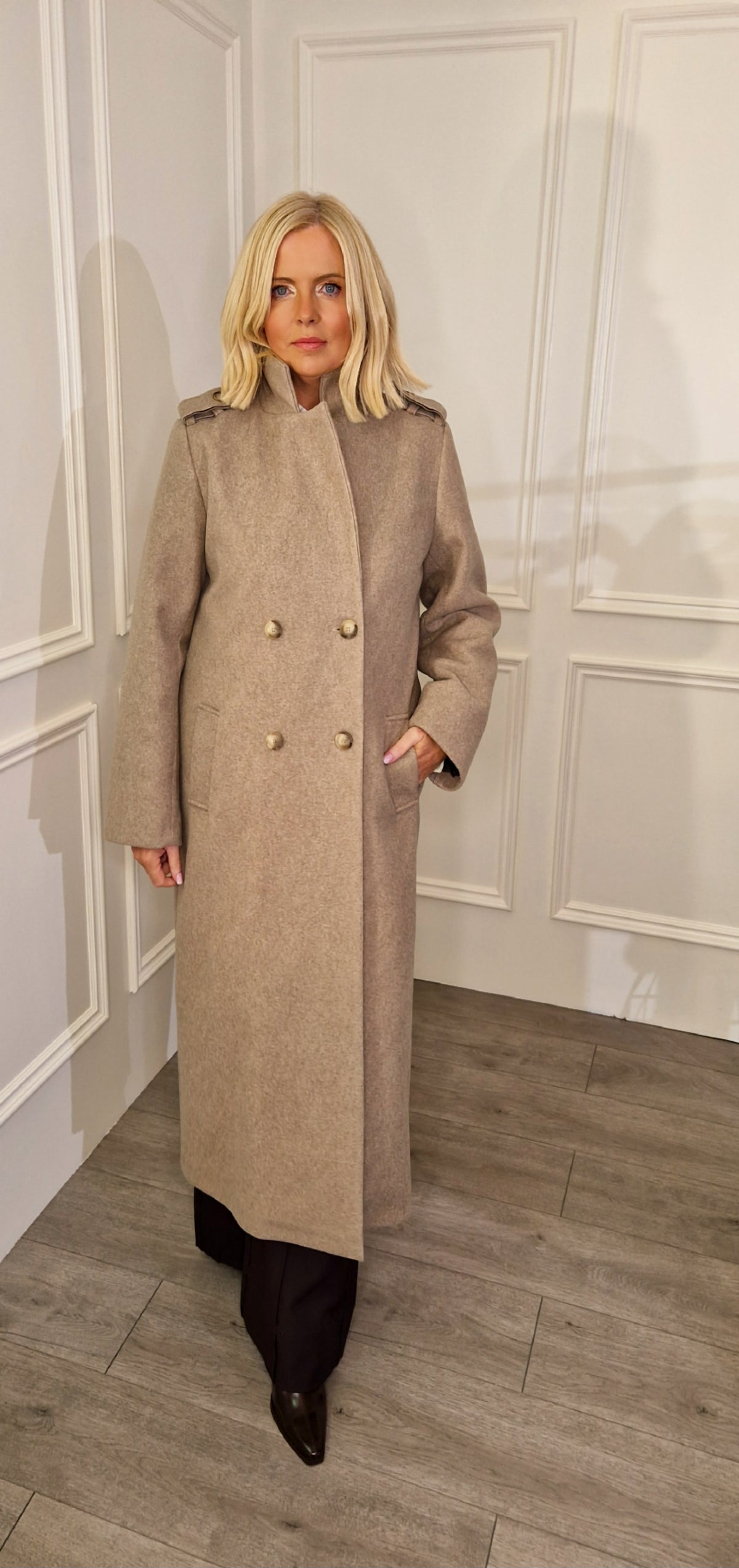 Camel Long Wool Coat