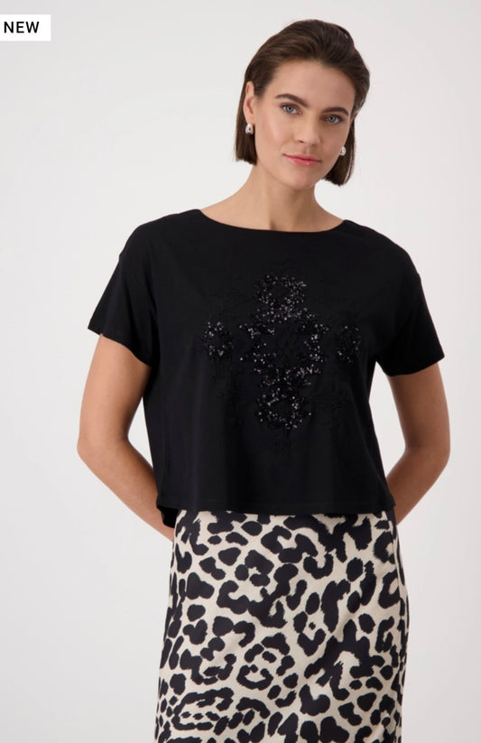 Black Top With Sparkle Details
