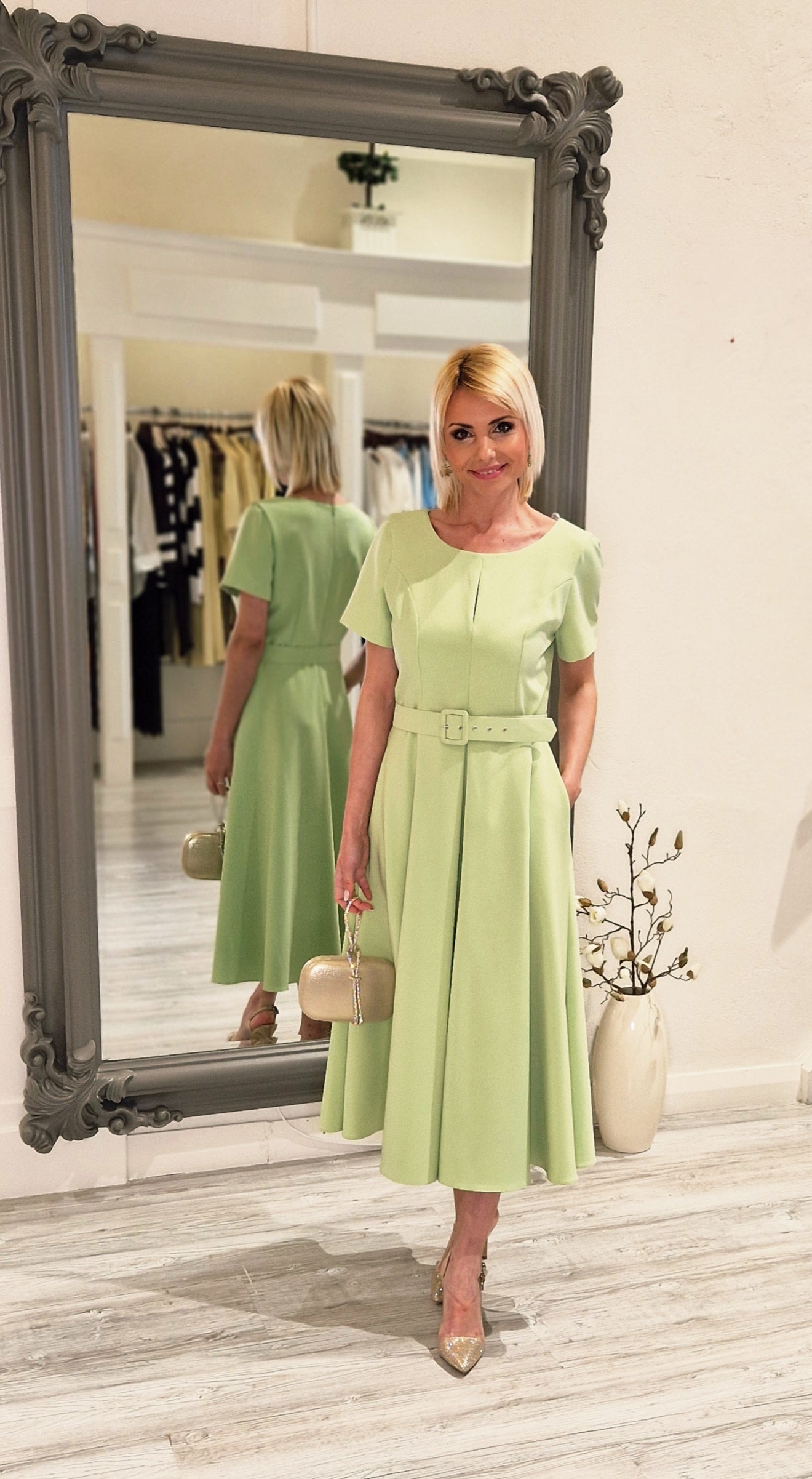 Pistachio Midi Dress