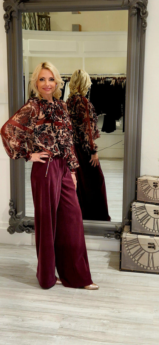Burgundy Trousers
