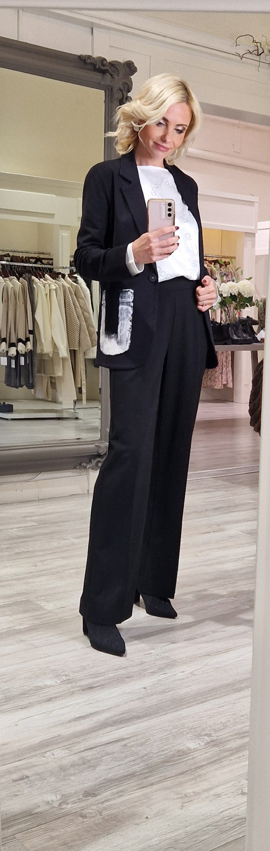 Black Straight-leg Trousers