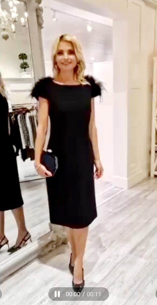 Black Classic Midi  Dress