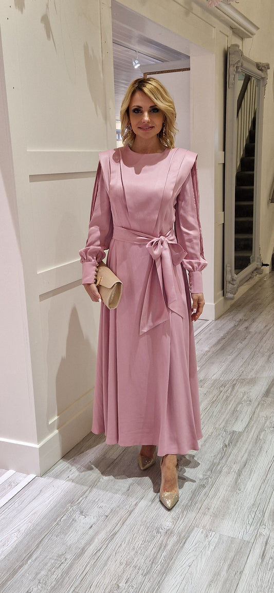 Pink Pleat Dress