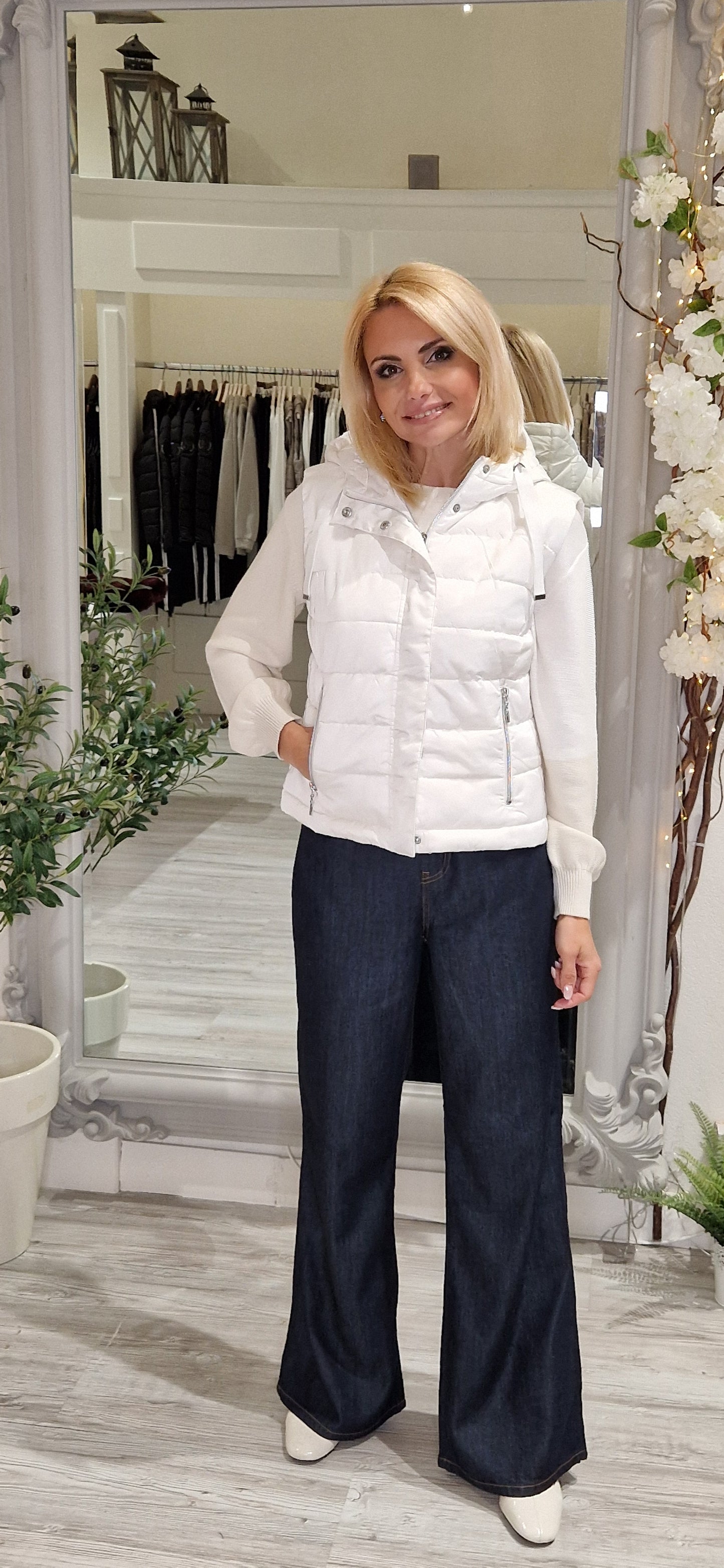 Quilted Waistcoat With Hood