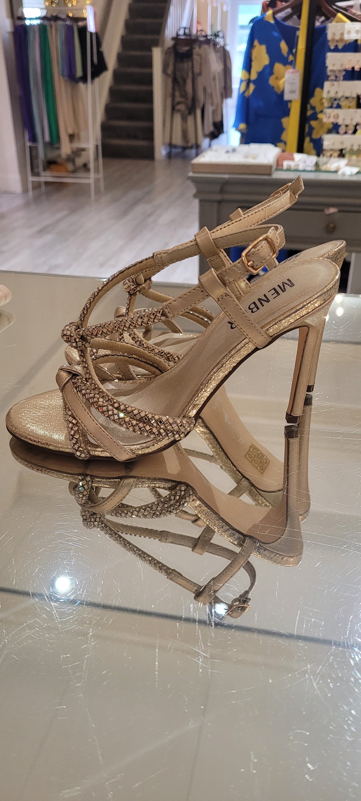 Gold High Heel Sandals