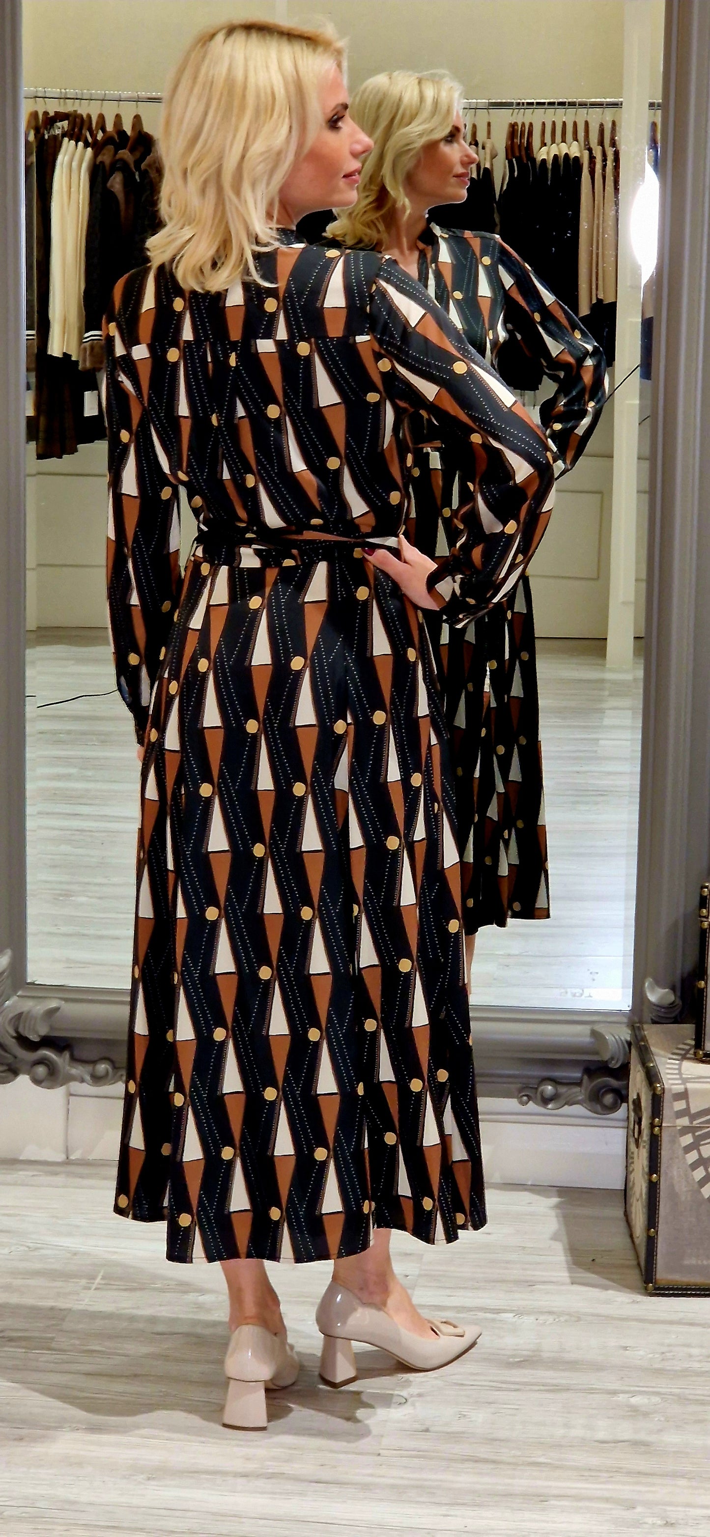 Multicolour Midi Dress