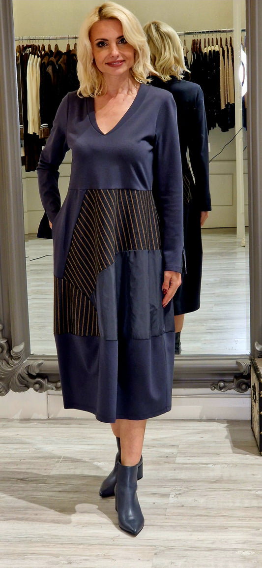 Grey Pinstripe Dress