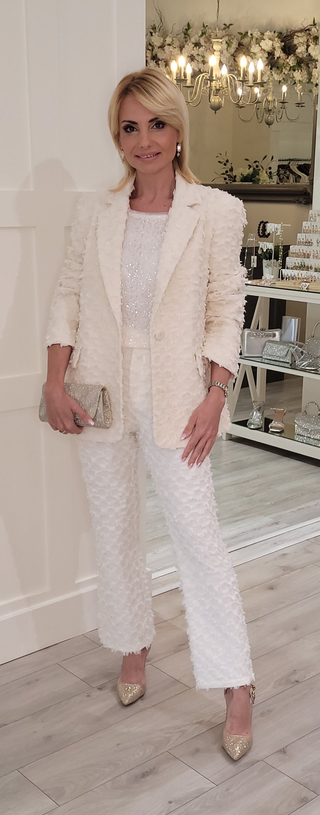 Cream Jacket With Beautiful Details
