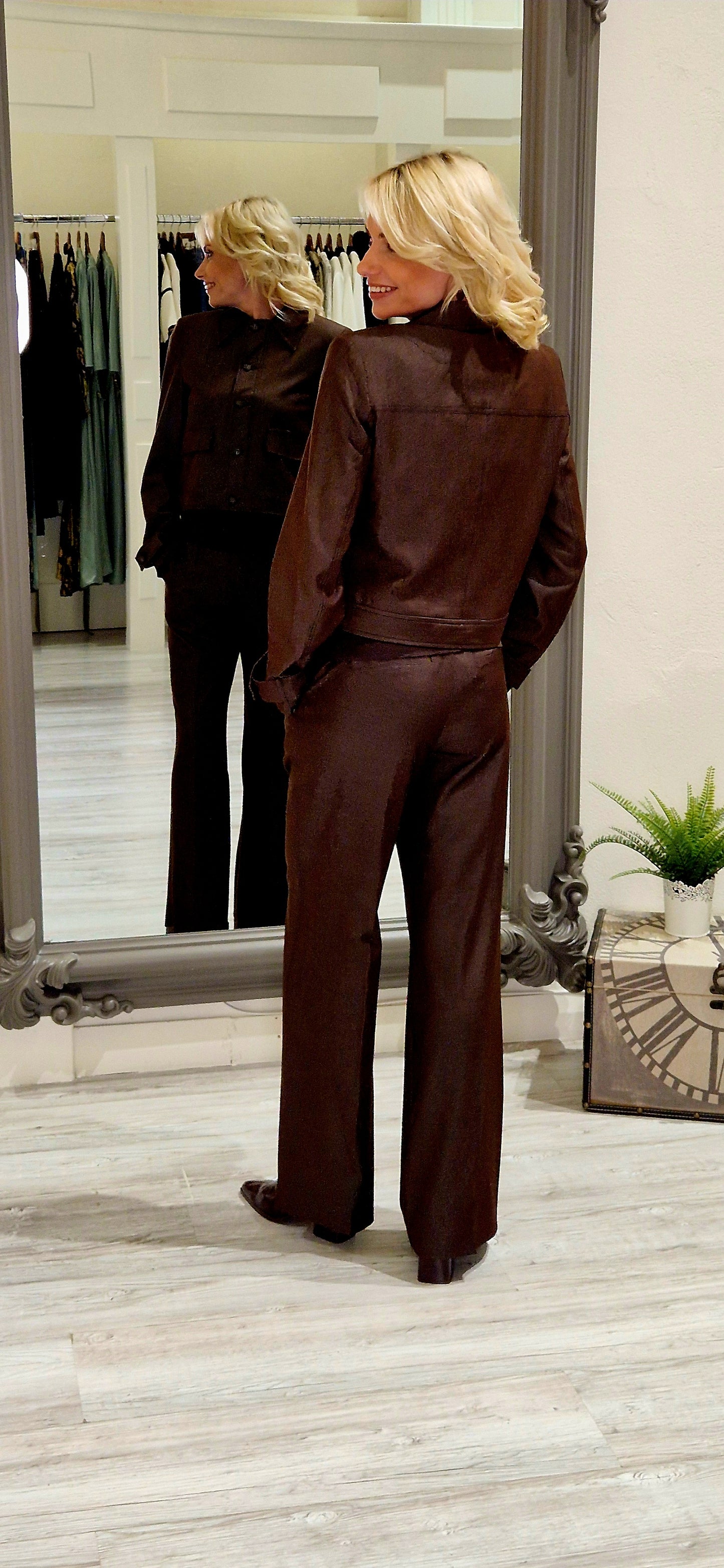 Terry Brown Denim Jacket