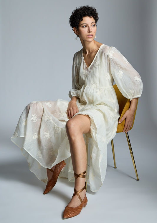 Vanilla Romantic Cream Dress