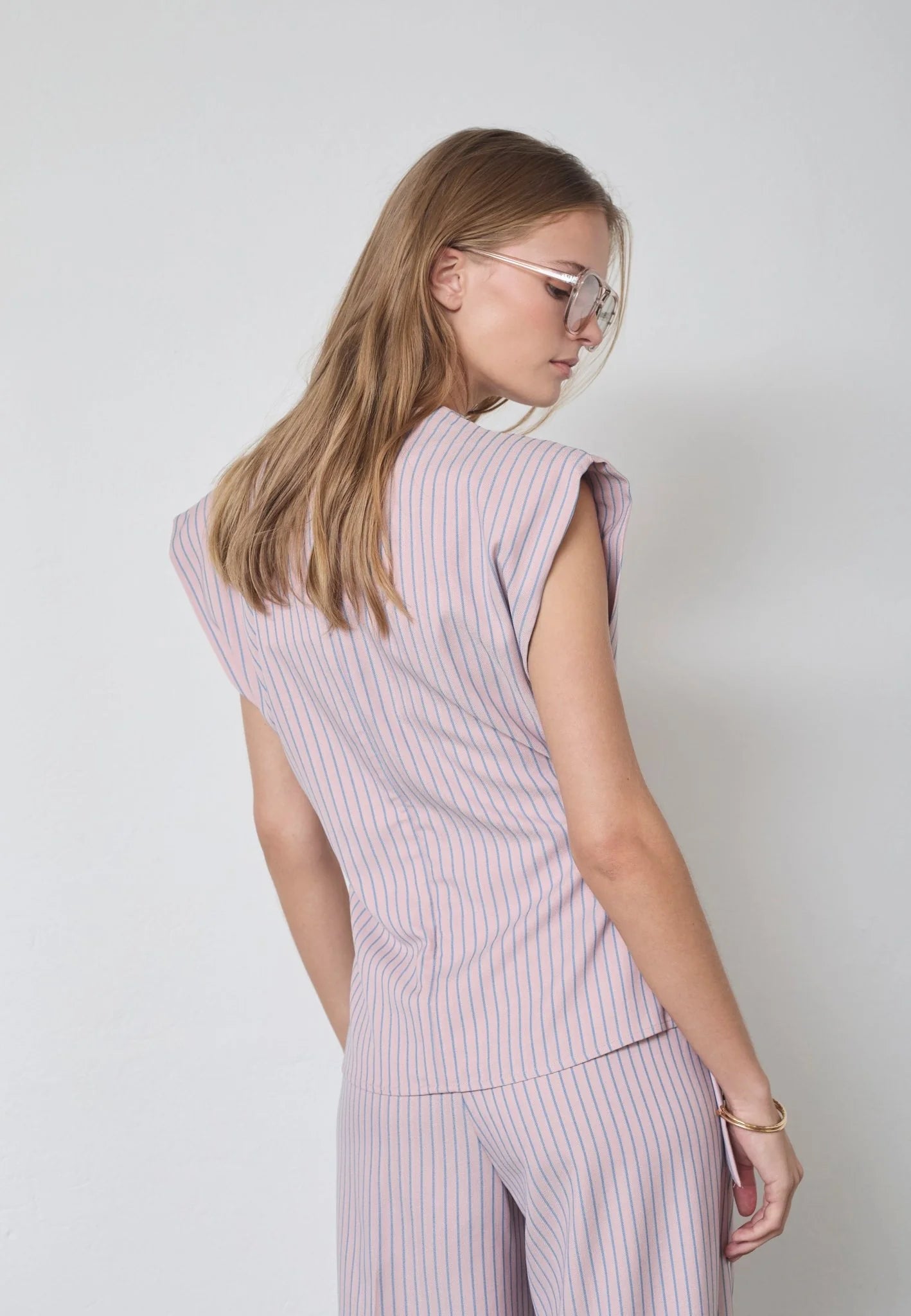 Salvie Pleat Top Rosa
