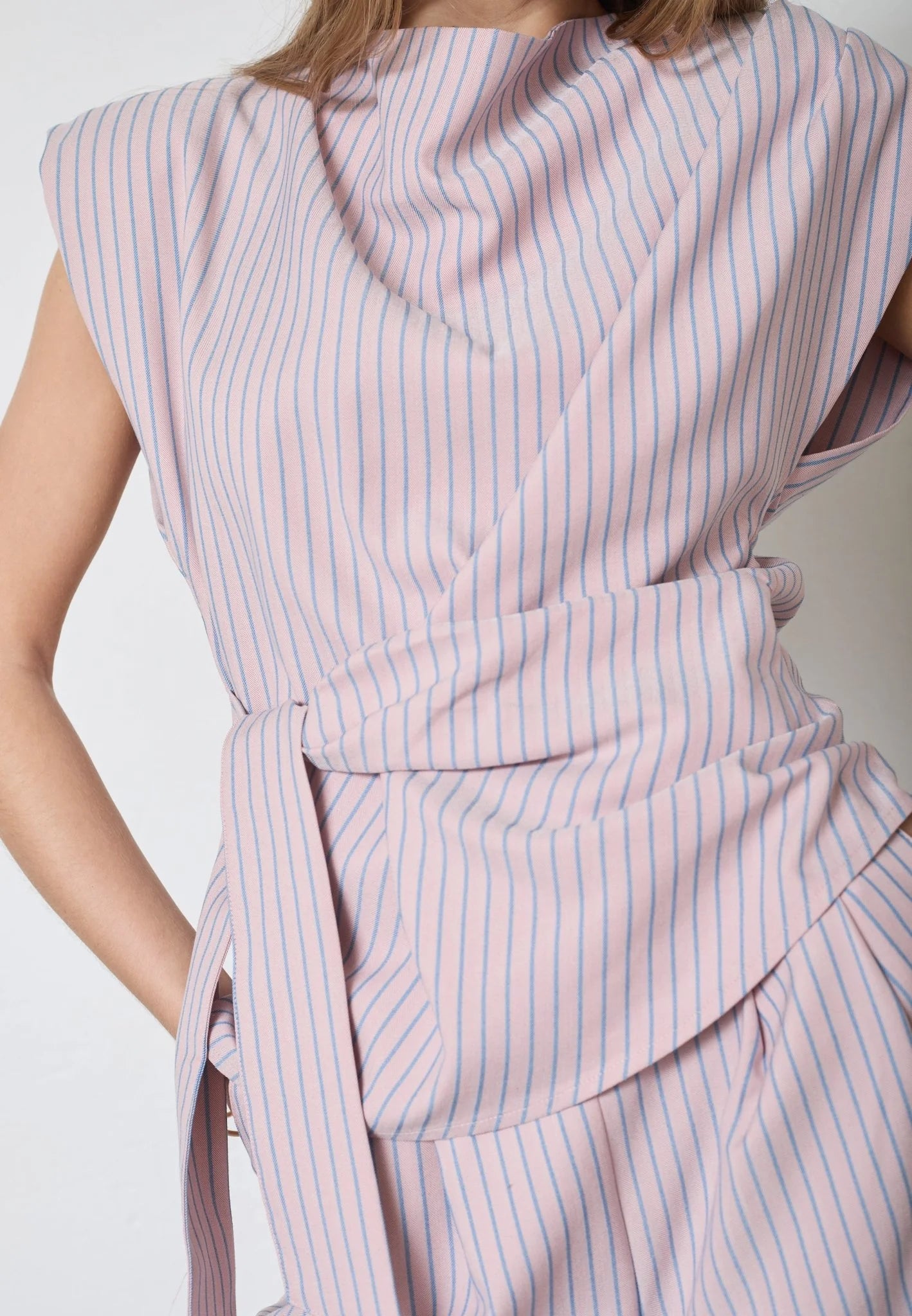 Salvie Pleat Top Rosa