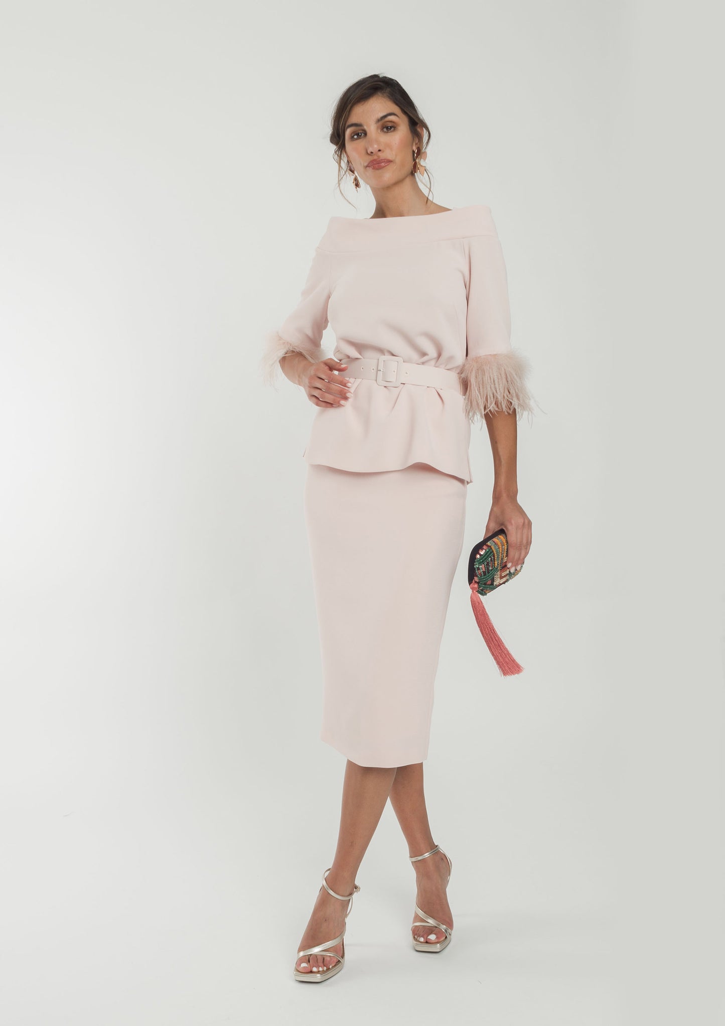 Blush Pink Pencil Skirt