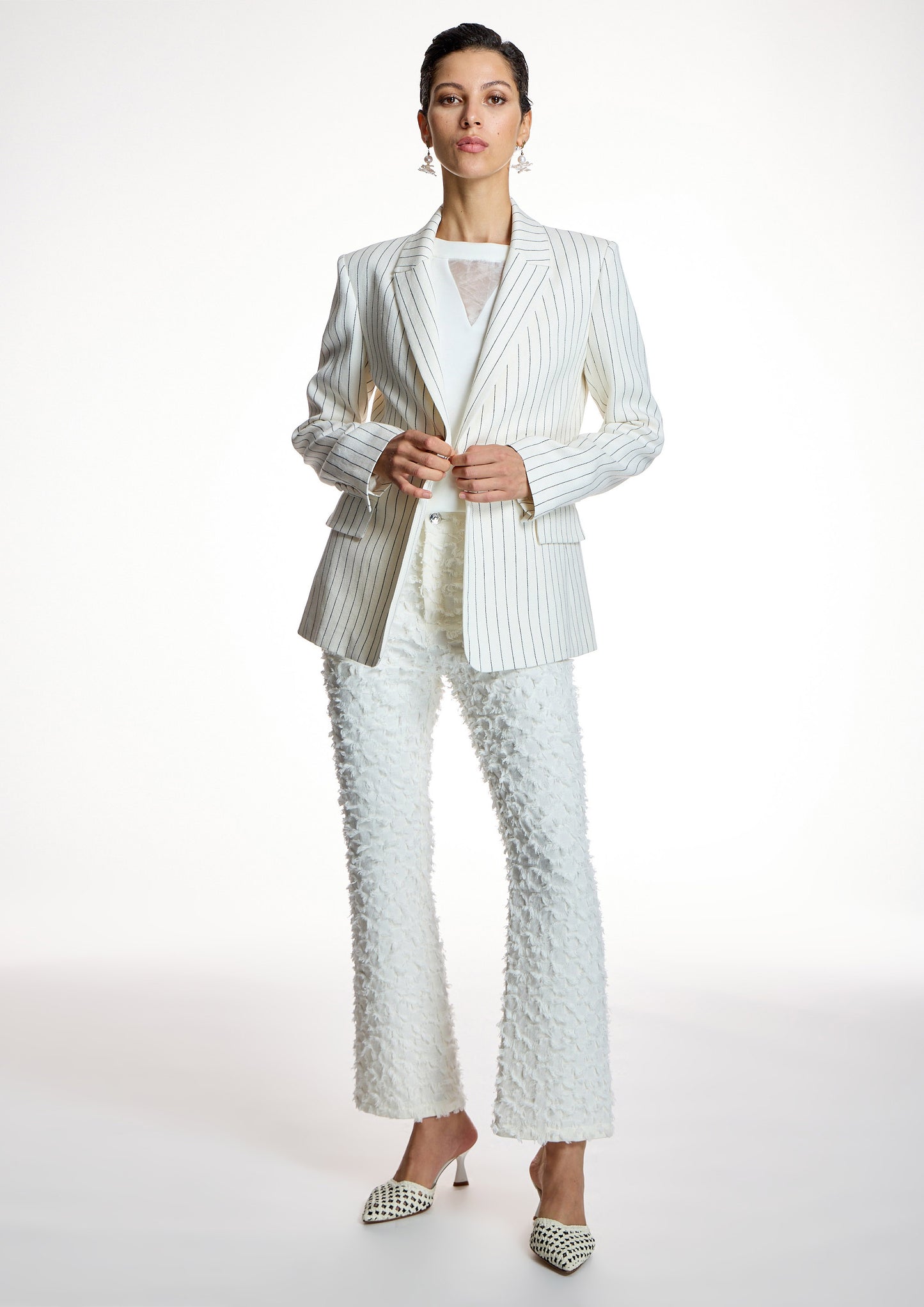 Cream Trousers With Beautiful Details