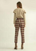 Red And Green Check Trousers
