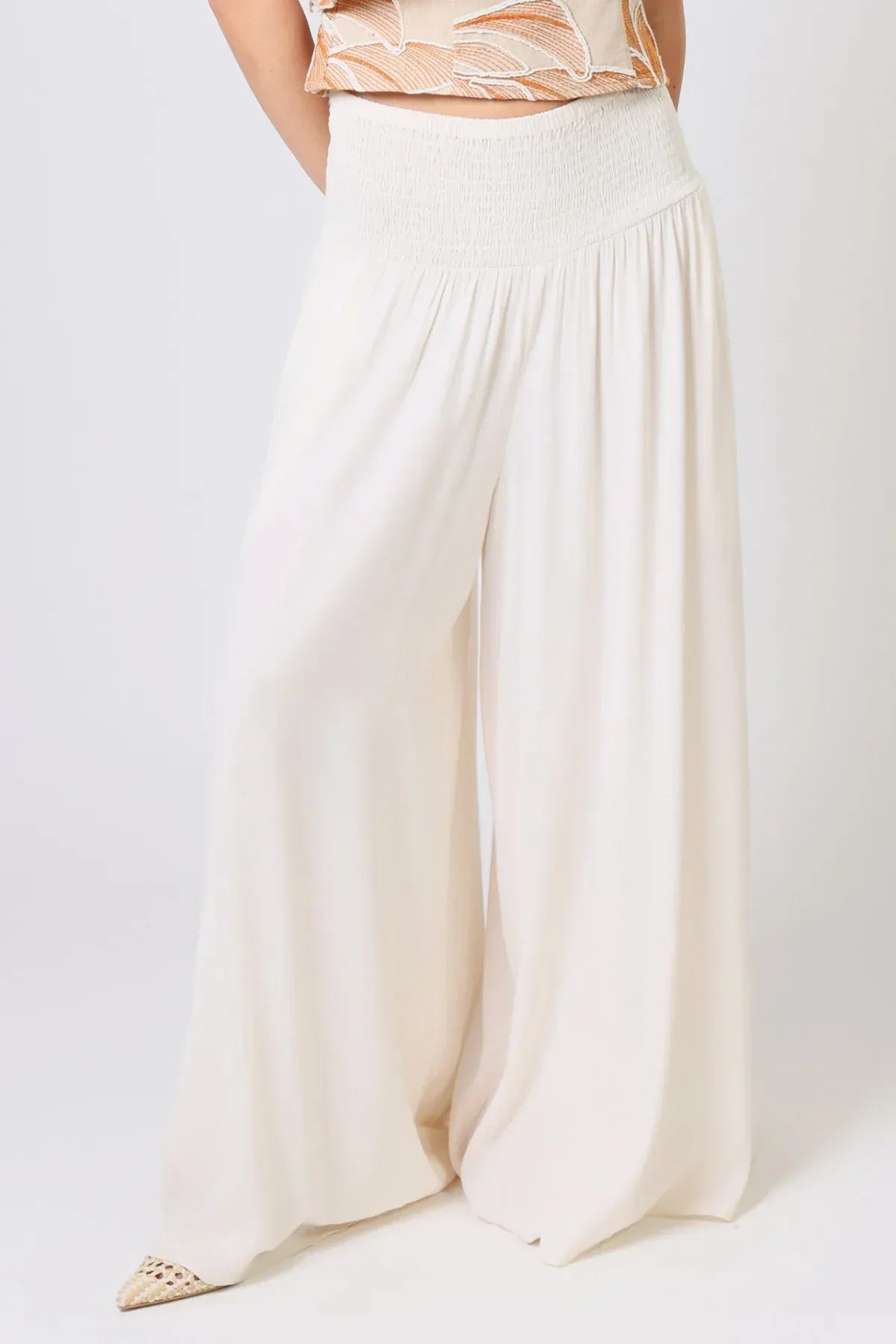 Cream Skirt Trousers