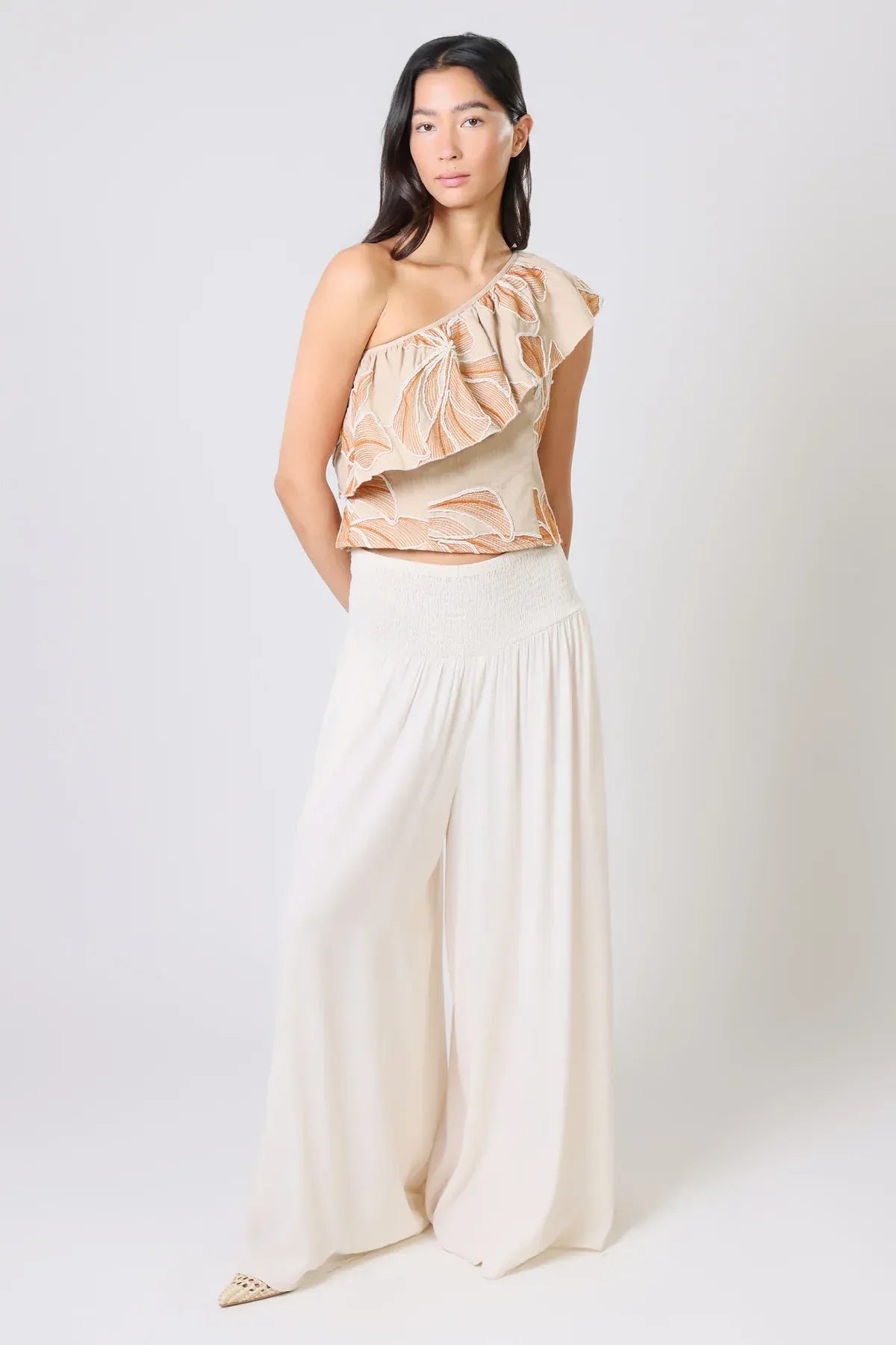 Cream Skirt Trousers