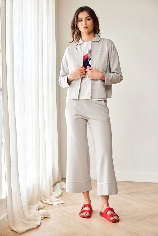 Grey Deep Cuff Trouser