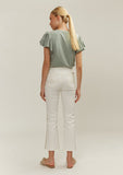 Cream Trousers With Side Stripe