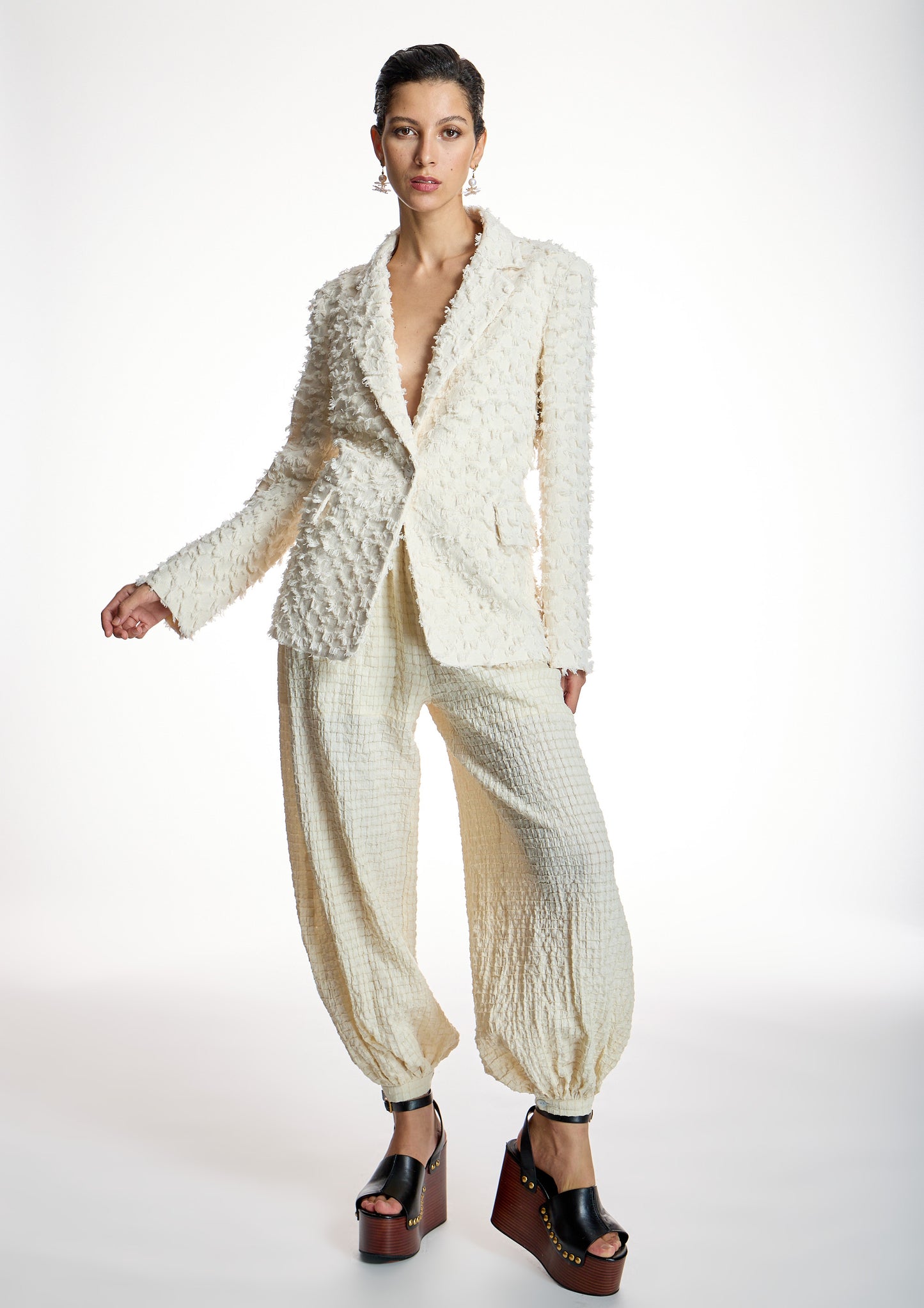 Cream Jacket With Beautiful Details