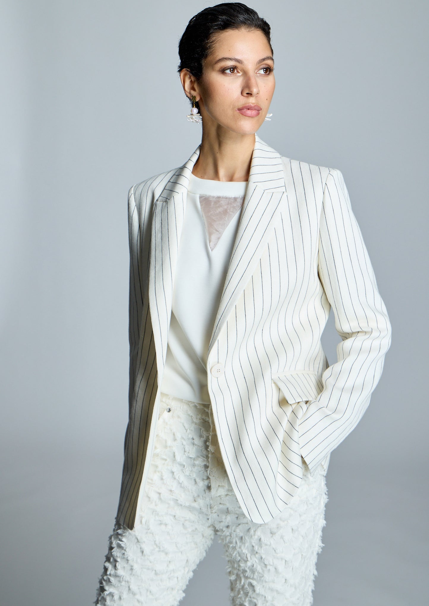 Cream Trousers With Beautiful Details
