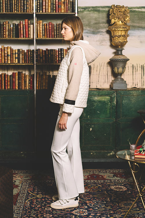 Two-tone Padded Jacket Convertible Into A Vest