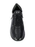 Black 100% Leather Sneakers