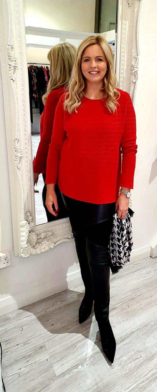 Red Cotton Jumper