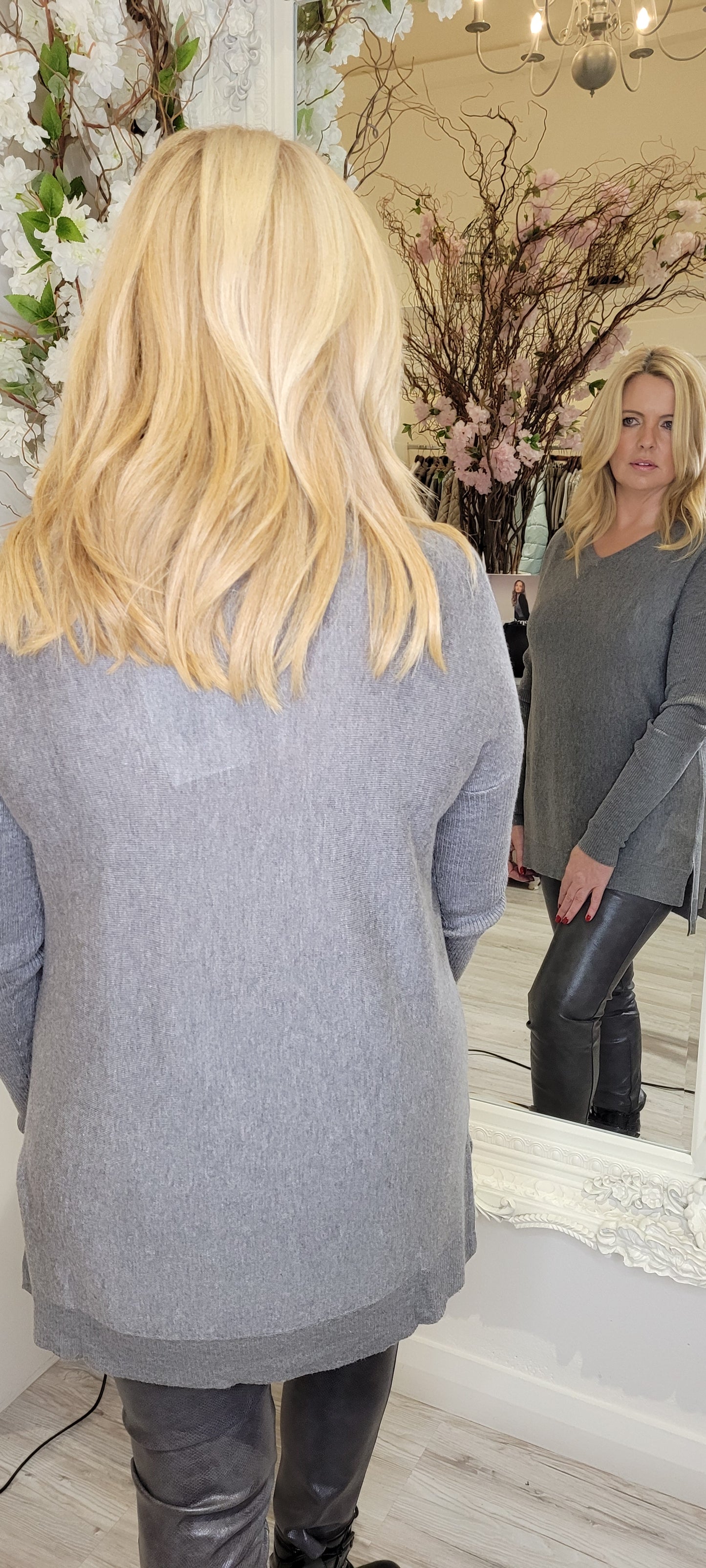 Katinka V-Neck Grey Jumper