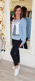 Page Navy 7/8 Sports Pants