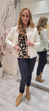 Cream Short Quilted Jacket