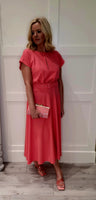 Ruby Coral Midi Dress