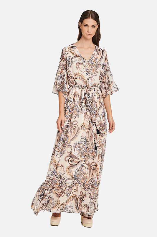 Paisley Print Maxi Dress