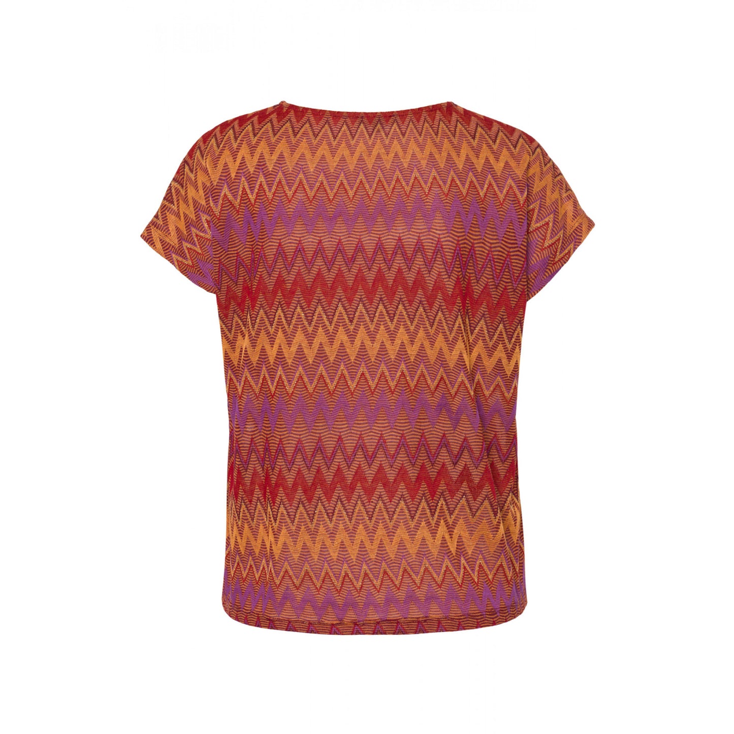 Rust Top With Zigzag Print