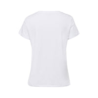 White T-Shirt With Heart Print
