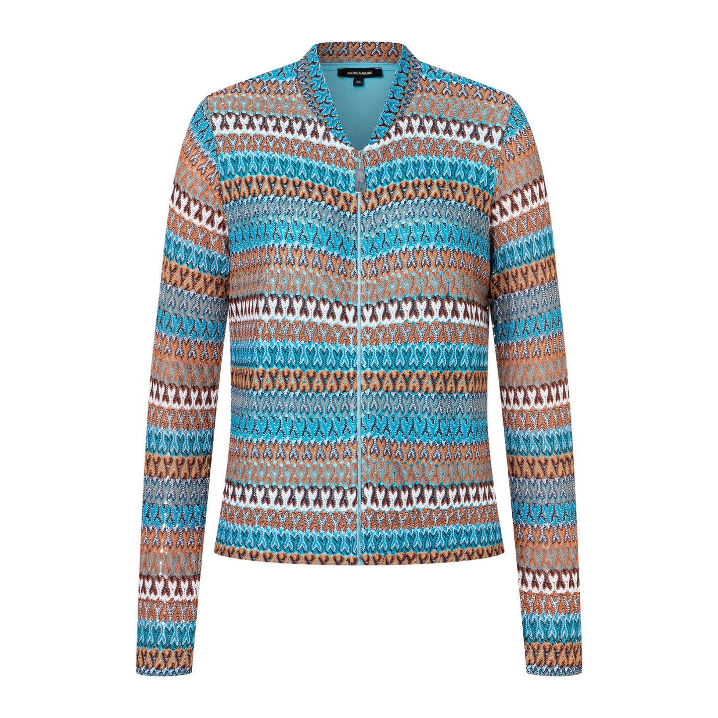 Blue Printed Bomber Jacket