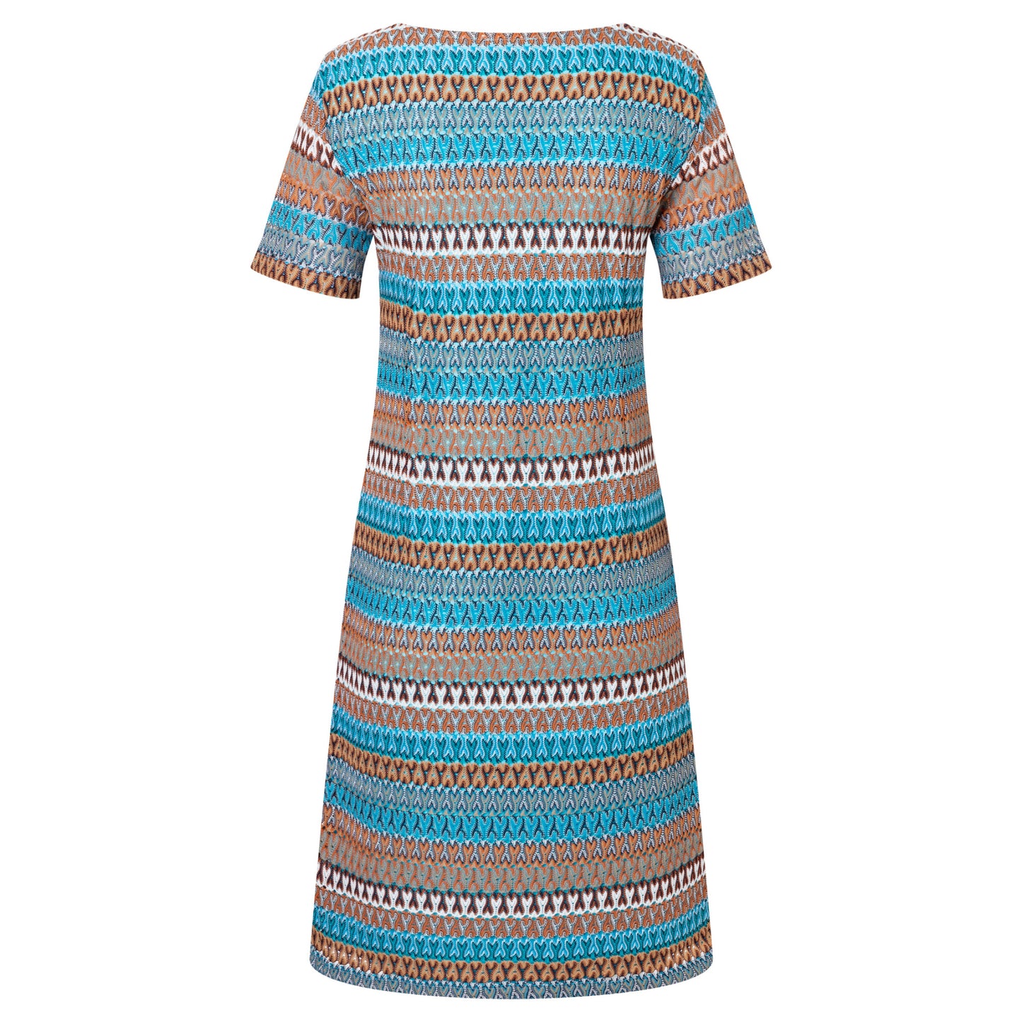 Blue Printed Jersey Dress