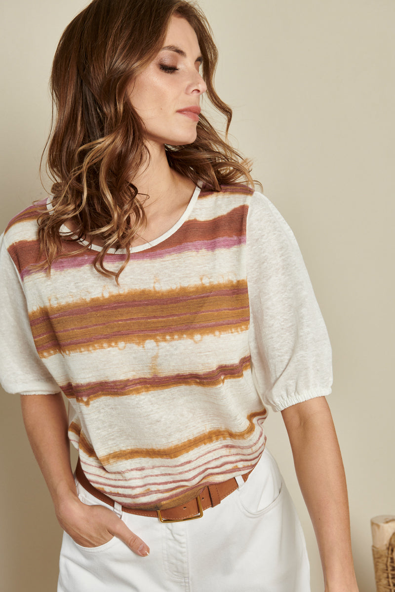 T-shirt with stripe pattern